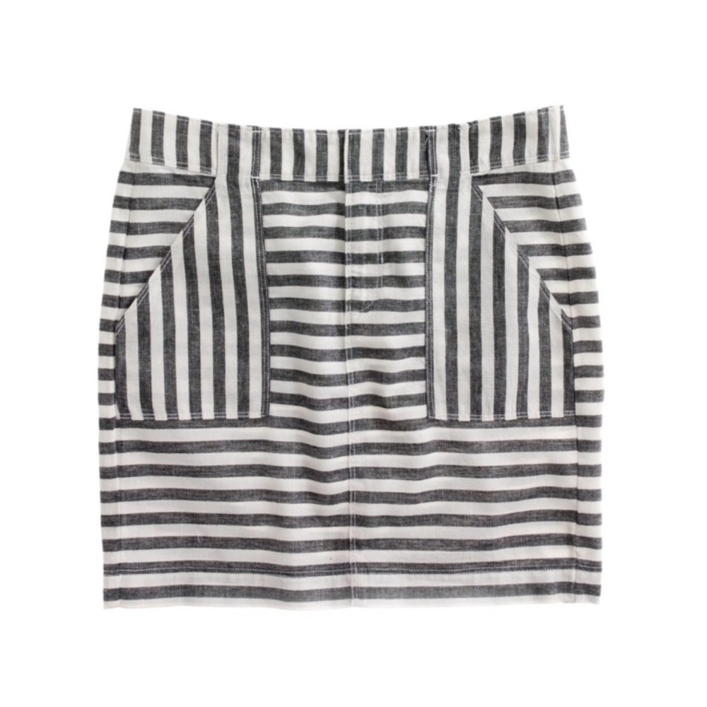 Madewell Broadway & Broome Striped Linen Skirt EUC